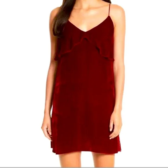 open lace back dress ZANA VELVET SLIP DRESS